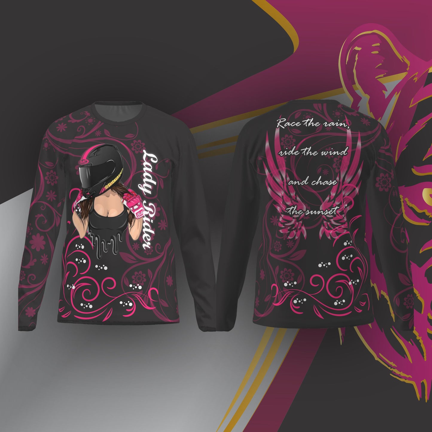 Long Sleeve Tee Shirt - Lady Rider